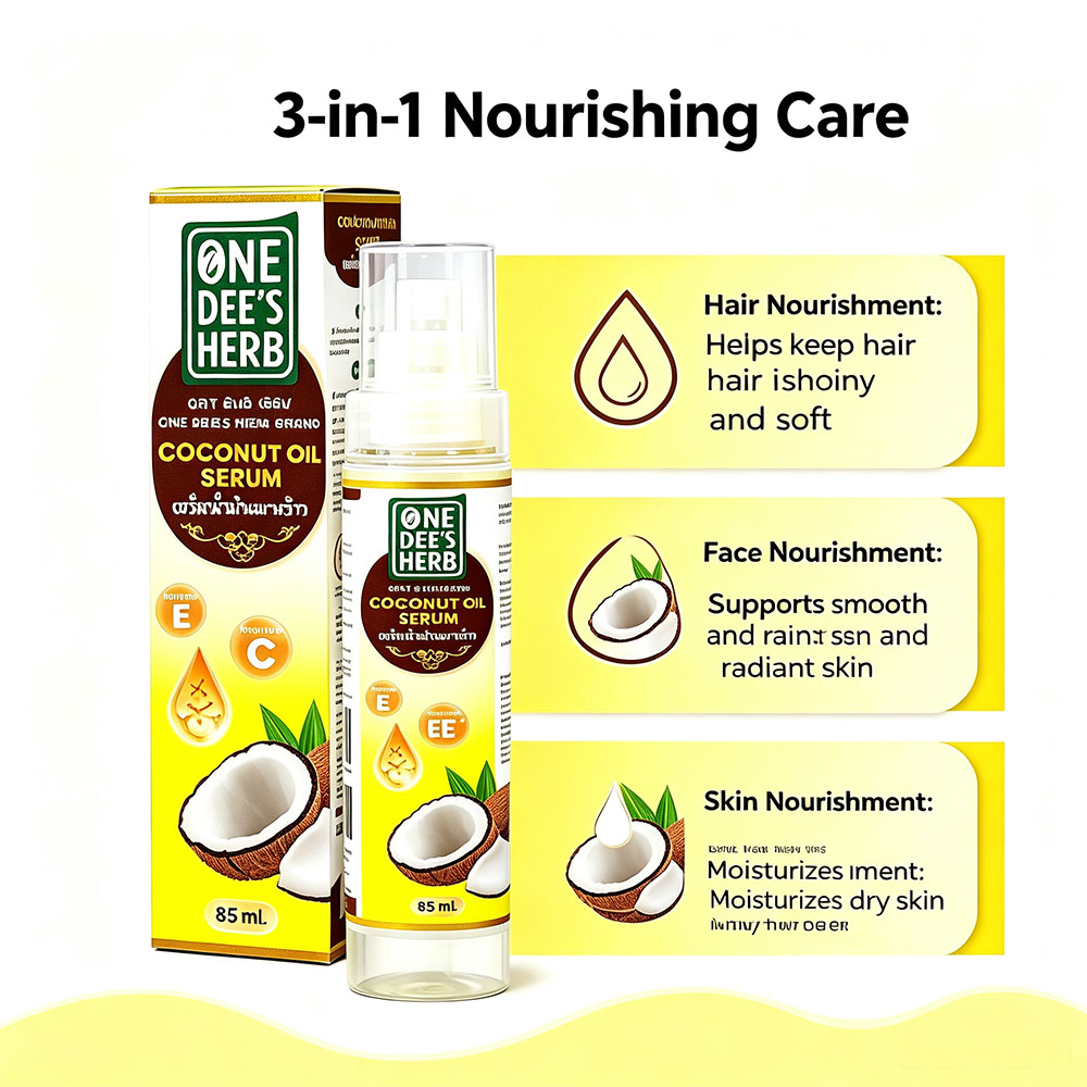 Thailand One Dee's Herb Coconu - Hair Care Vitamin E recension och pris