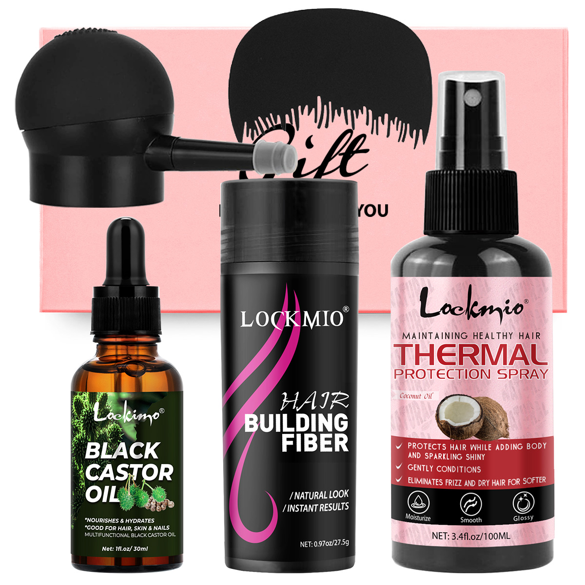 Hair Care and Growth Set Black - Hair Care Heat Protectant recension och pris